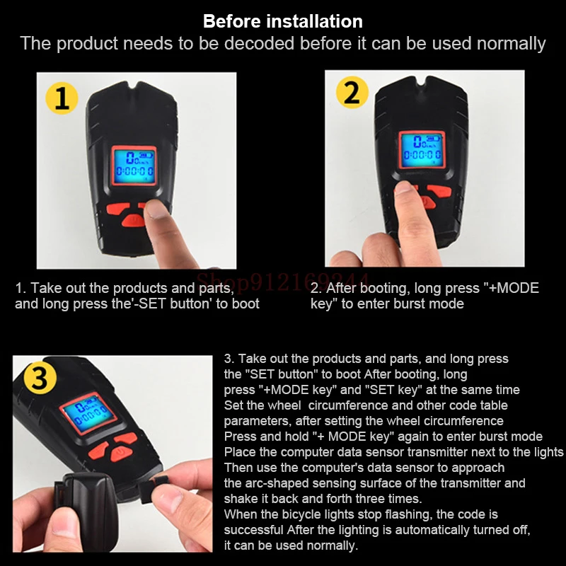 wireless bicycle speedometer bike light lcd waterproof cycling computer bike front light headlight with bell horn led flashlight free global shipping