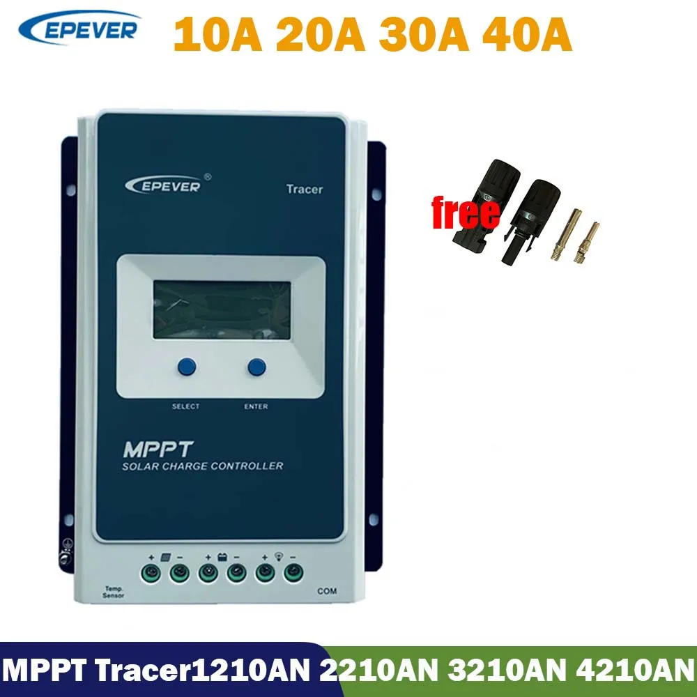 Контроллер заряда солнечной батареи EPever MPPT 12 В 24 40 А 30 20 10 ЖК дисплей для свинцово