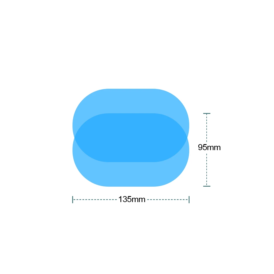135 x 95 mm LOEN 2 шт. непромокаемый автомобильный пленка на зеркало заднего вида стикер Анти-туман защитная пленка дождь щит замена наклейка s на все машины - Название цвета: 135 x 95 mm