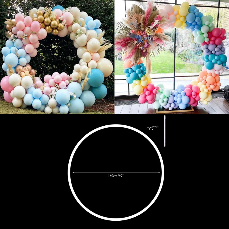 

150cm Round Balloon Arch Holder Bow of Balloon Circle Wreath Balloon Stand Wedding Birthday Party Decor Baby Shower Background