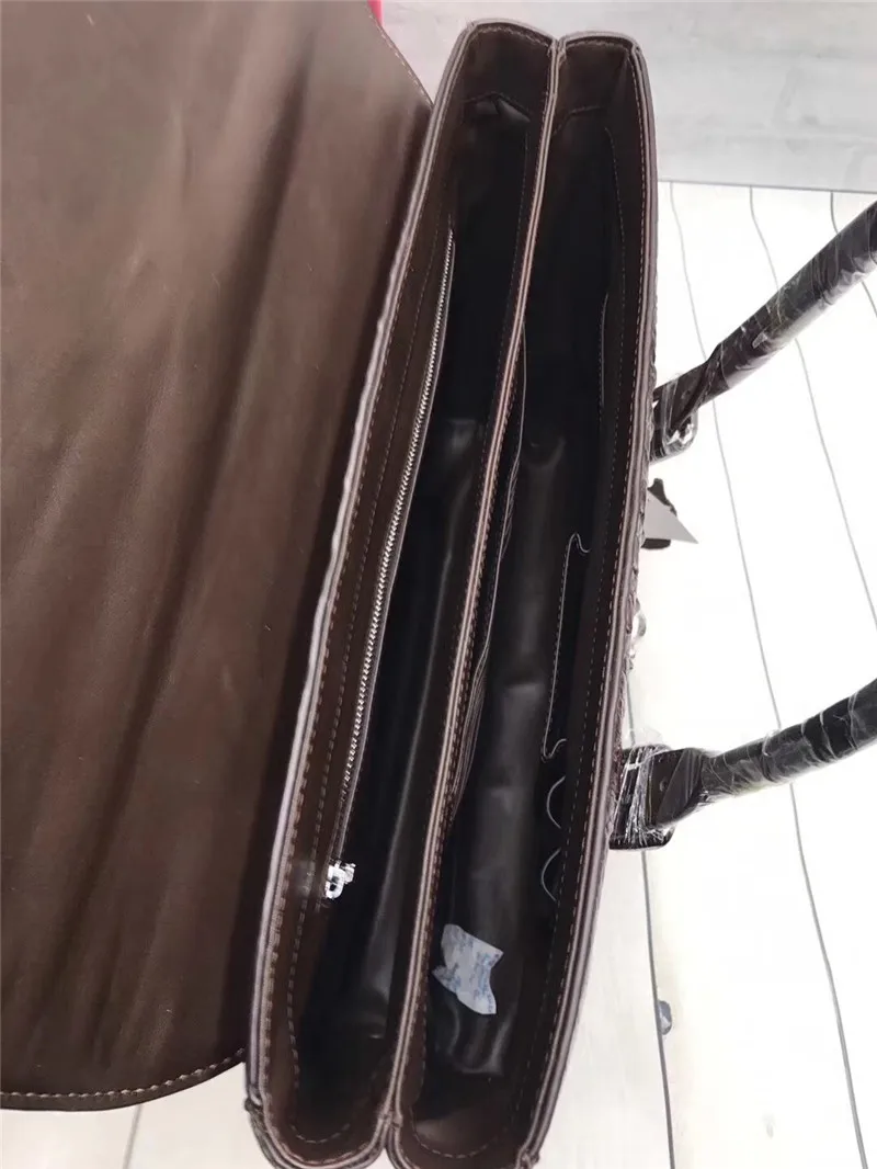 Натуральная крокодиловая кожа замок для ключей портфель бизнесменов Мужская