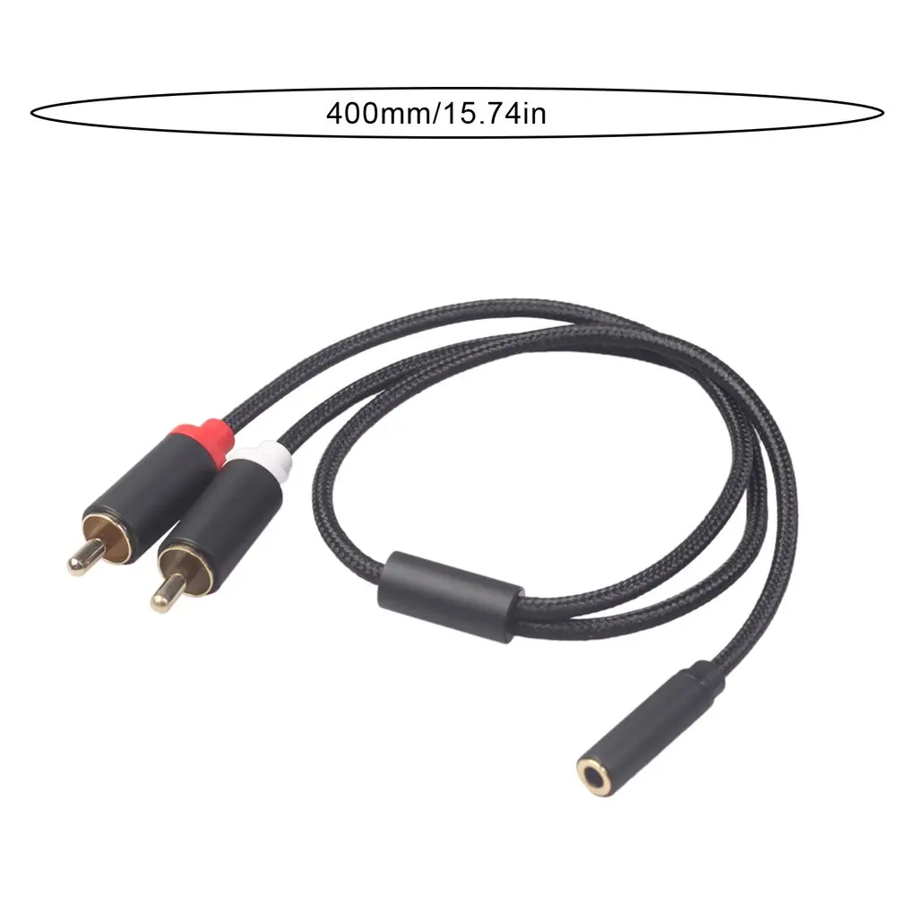 

Universal Audio Adapter Cable 3.5mm Stereo Audio Female Jack To 2 RCA Male Socket Headphone 3.5 Y Adapter Cable