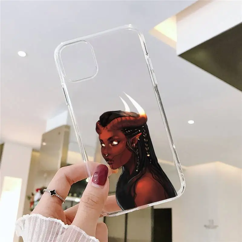 

Devil woman Phone Case Transparent for iPhone 11 12 mini pro XS MAX 8 7 6 6S Plus X 5S SE 2020 XR