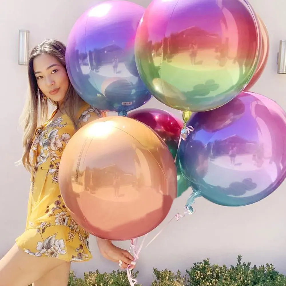 3 шт 24 дюймовые градиентные цвета 4D шар Диско с гелием на день рождения