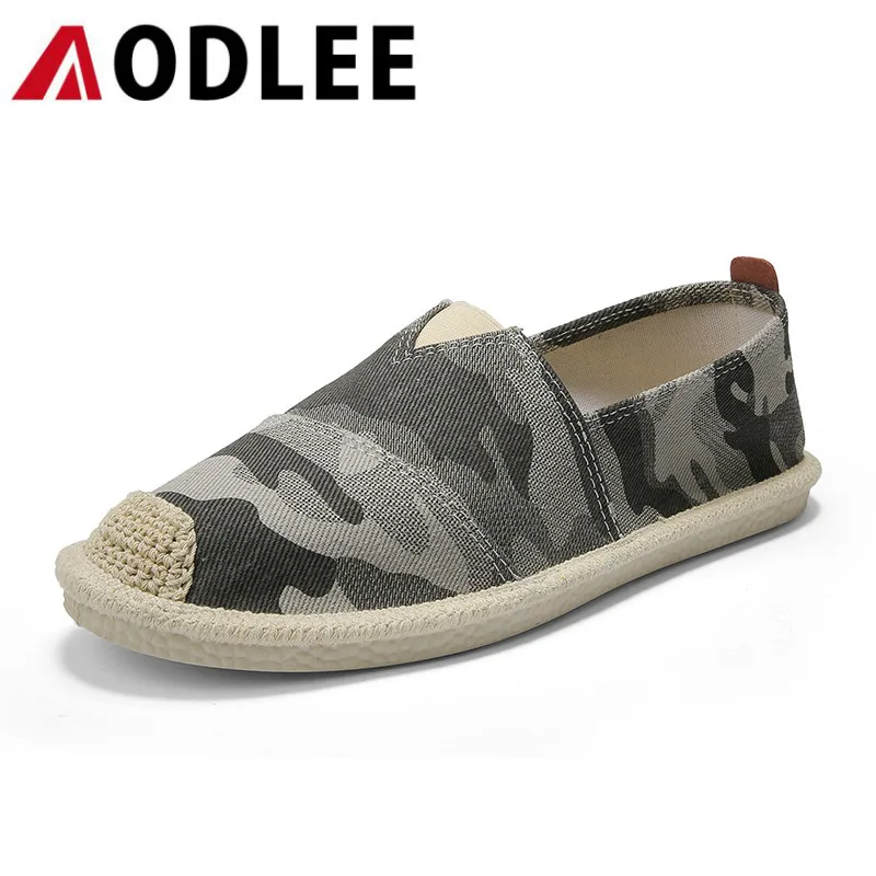 Мужская парусиновая обувь Слипоны Лоферы Летняя Повседневная Эспадрильи