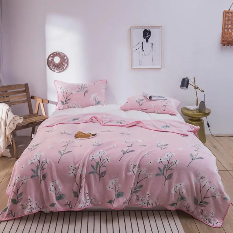 

Yaapeet 1pc Plant Printed Blanket Polyester Pretty Baby Blanket Carrot Pattern Bed Cover Warm Thickness Blanket for Living Room