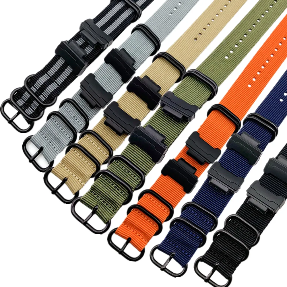 

Nylon Strap Men's For G-SHOCK G-8900 GA-100 110 120 GD-100 110 DW-5600 Connection kit DW-5600 GW-M5610 DW6900 watch band