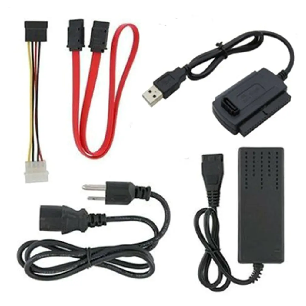 

3-in-1 USB 2.0 To IDE / SATA 2.5",3.5" Hard Drive Disk HDD SSD 480Mb/s Data Interface Converter Adapter Cable