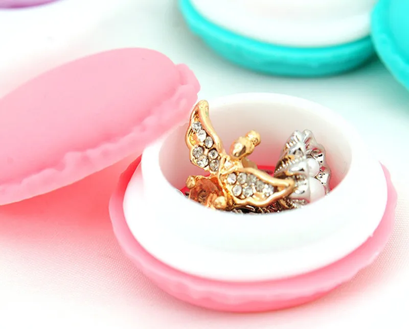 

6 PCS Mini Earphone SD Card Macarons Bag Storage Box Case Carrying Pouch Macaron-storage-box-Candy-organizer Fashion Accessories