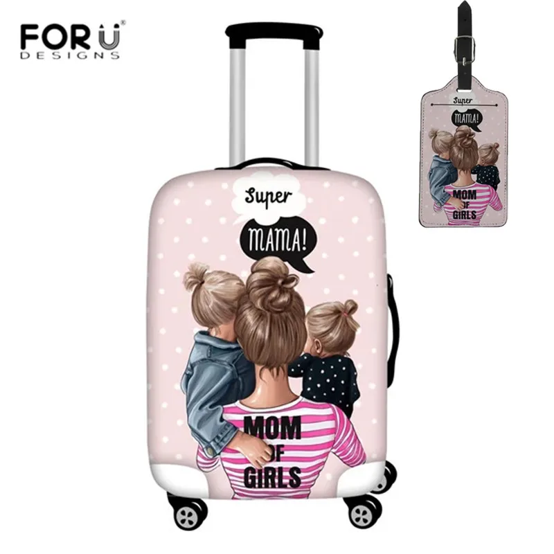 Дорожные аксессуары FORUDESIGNS 2 шт./компл. Защитные Чехлы с рисунком супер мама для