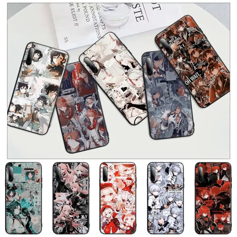 

Genshin Impact Black Silicone Mobile Phone Case Cover For Xiaomi Mi 6 A2 8 10 Lite 9 Se 9t Pro A1 Note 10 Lite