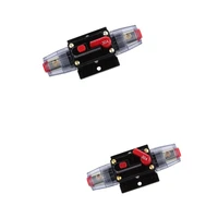 2 piece 30a 50a 12v 24v inline circuit breaker manual reset switch car audio fuse