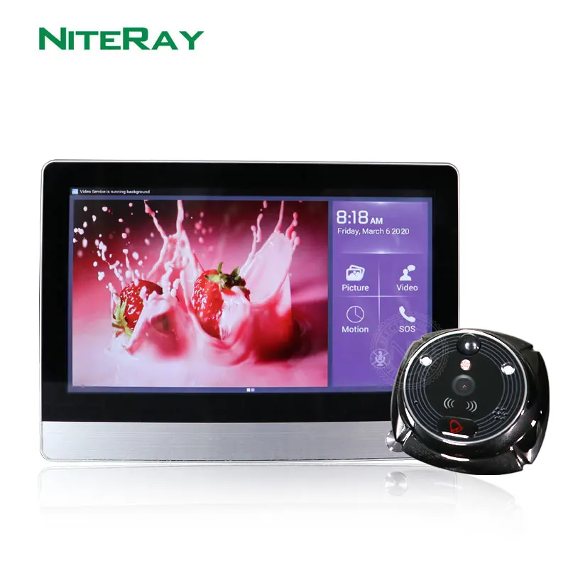 7 дюймовый TFT Wifi дверной звонок 1080p монитор глазок кольцо с камерой iHome 4|door monitor|door