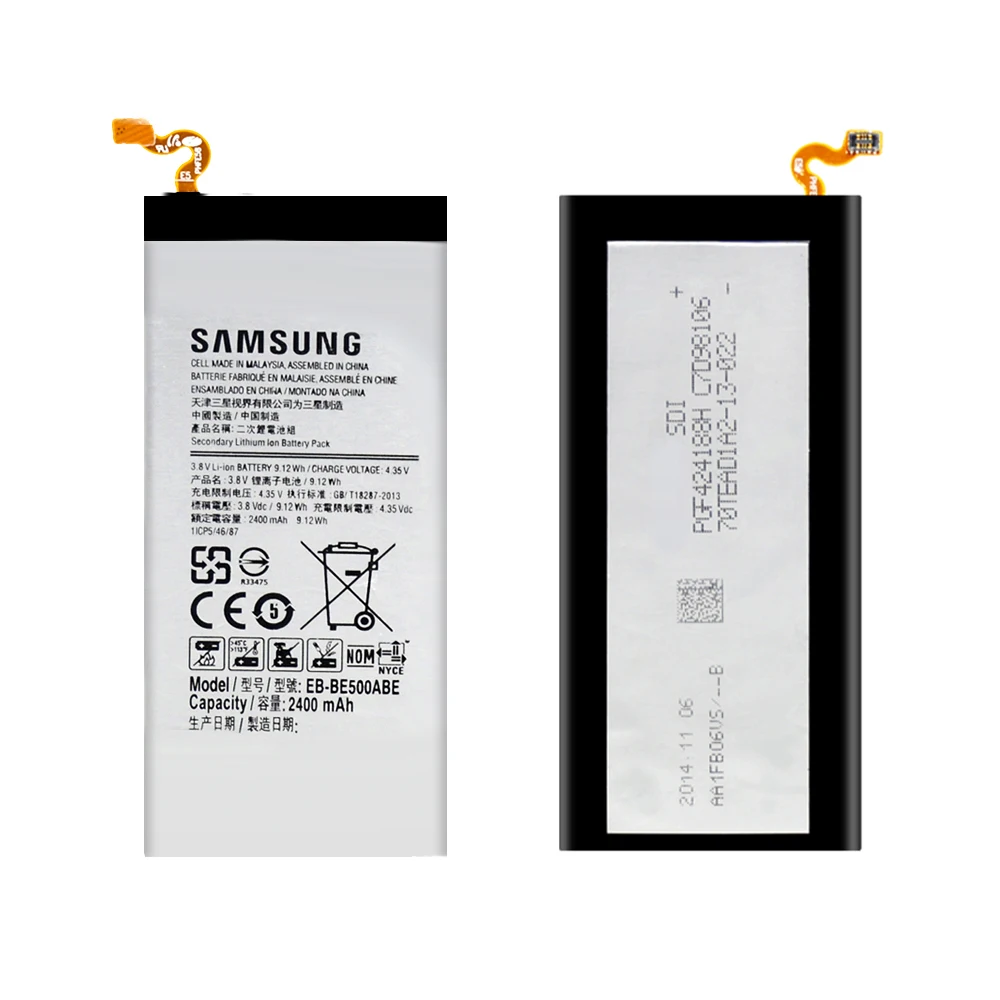 Аккумулятор для Samsung Galaxy E5 E500 100% оригинальный аккумулятор E500H E500HQ E500M E500F/DS 2400 мАч