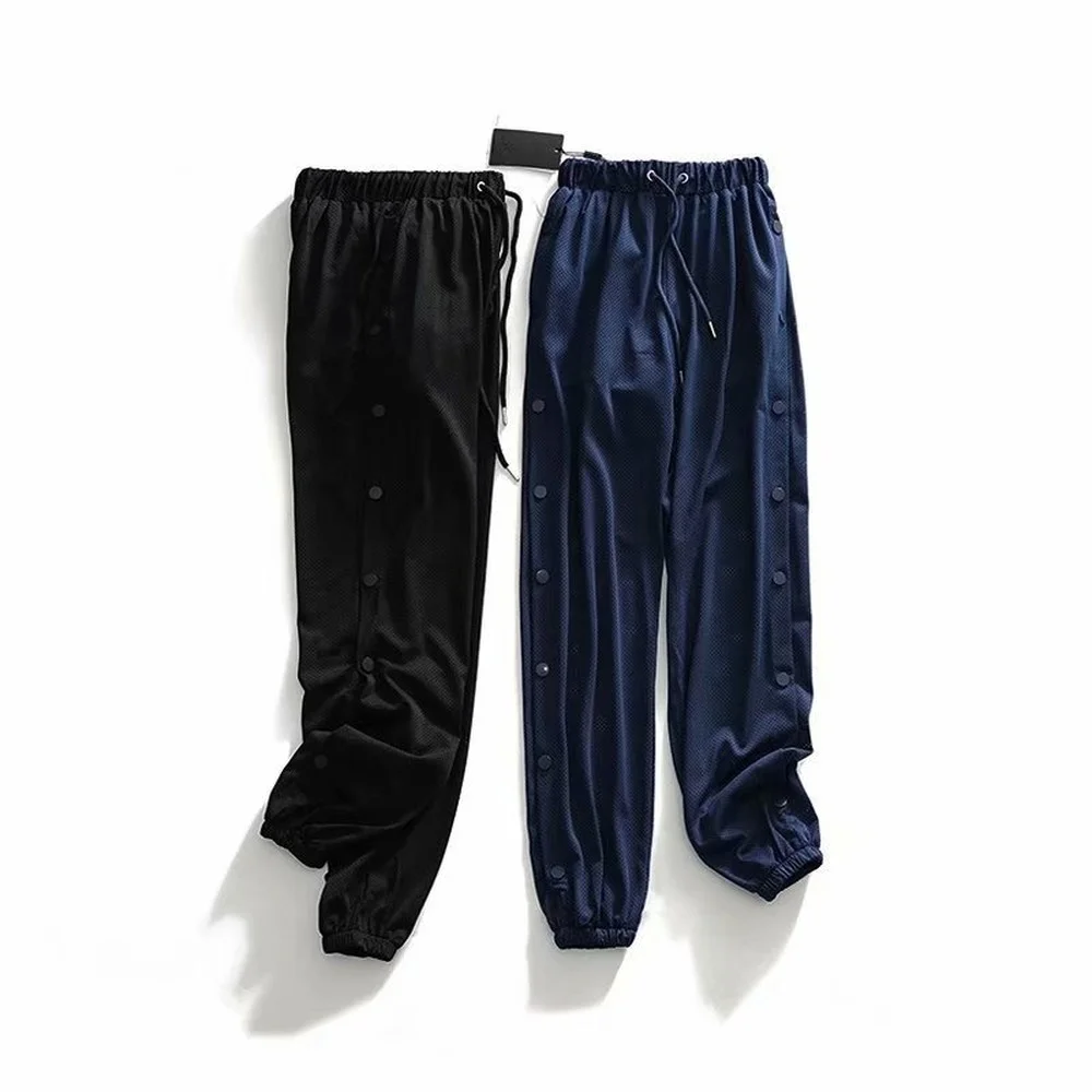 Брюки султанки женские длинные на пуговицах с разрезами по бокам свободные штаны