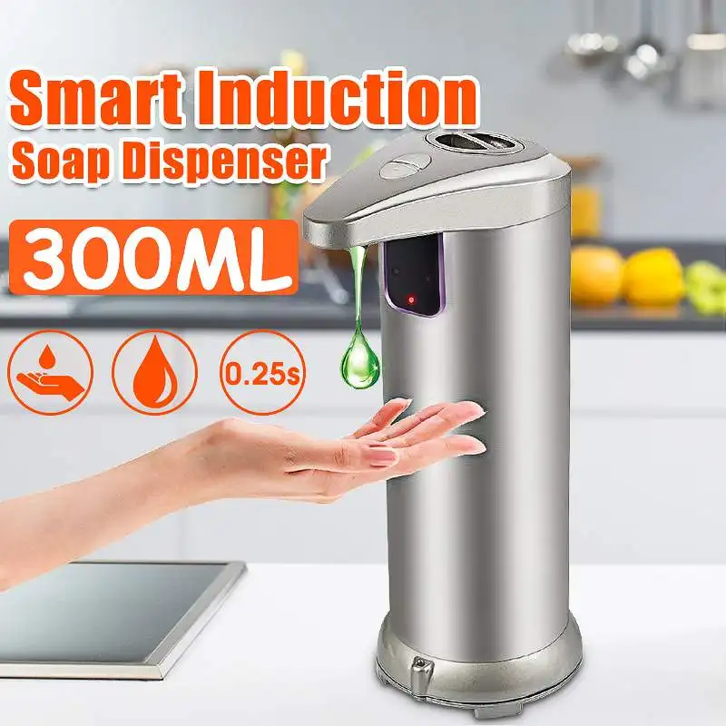 

300ml Automatic Sensor Liquid Soap Dispenser ABS Plasic Soap Dispenser Pump Shower Shampoo Soap Bottle for Bathroom Kitchen