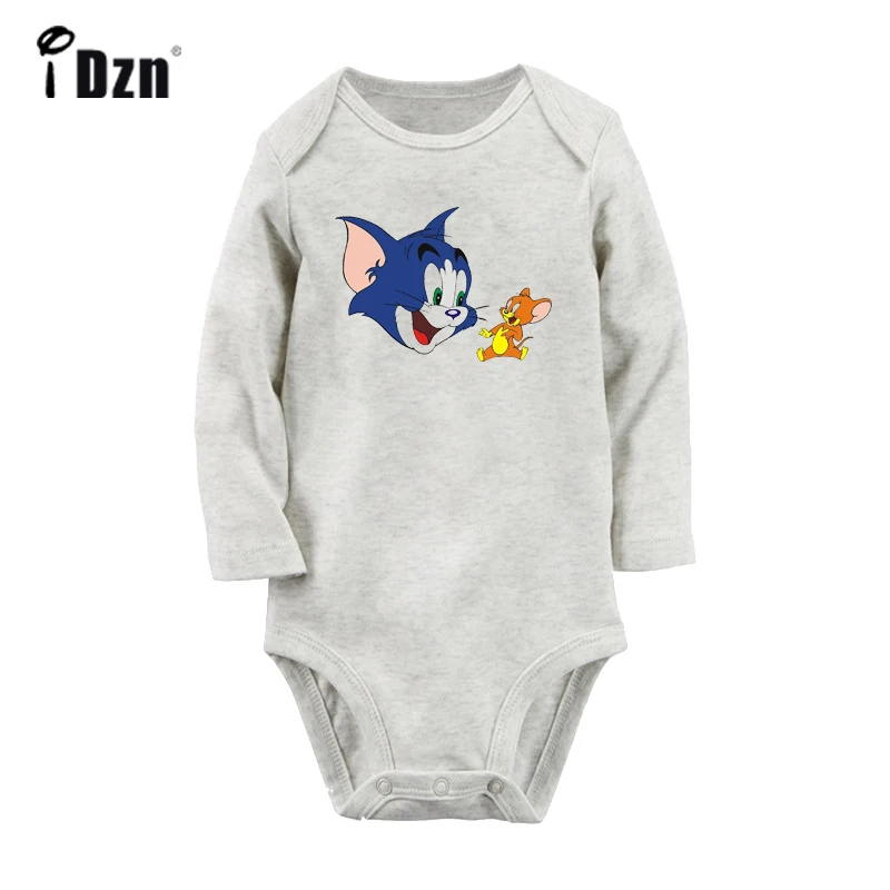 Том кот и Джерри мышка нот скрипка боди для новорожденных ползунки комбинезон