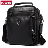kavis men crossbody bag shoulder bags multi function men handbags large capacity soft leather bag for man messenger bags tote