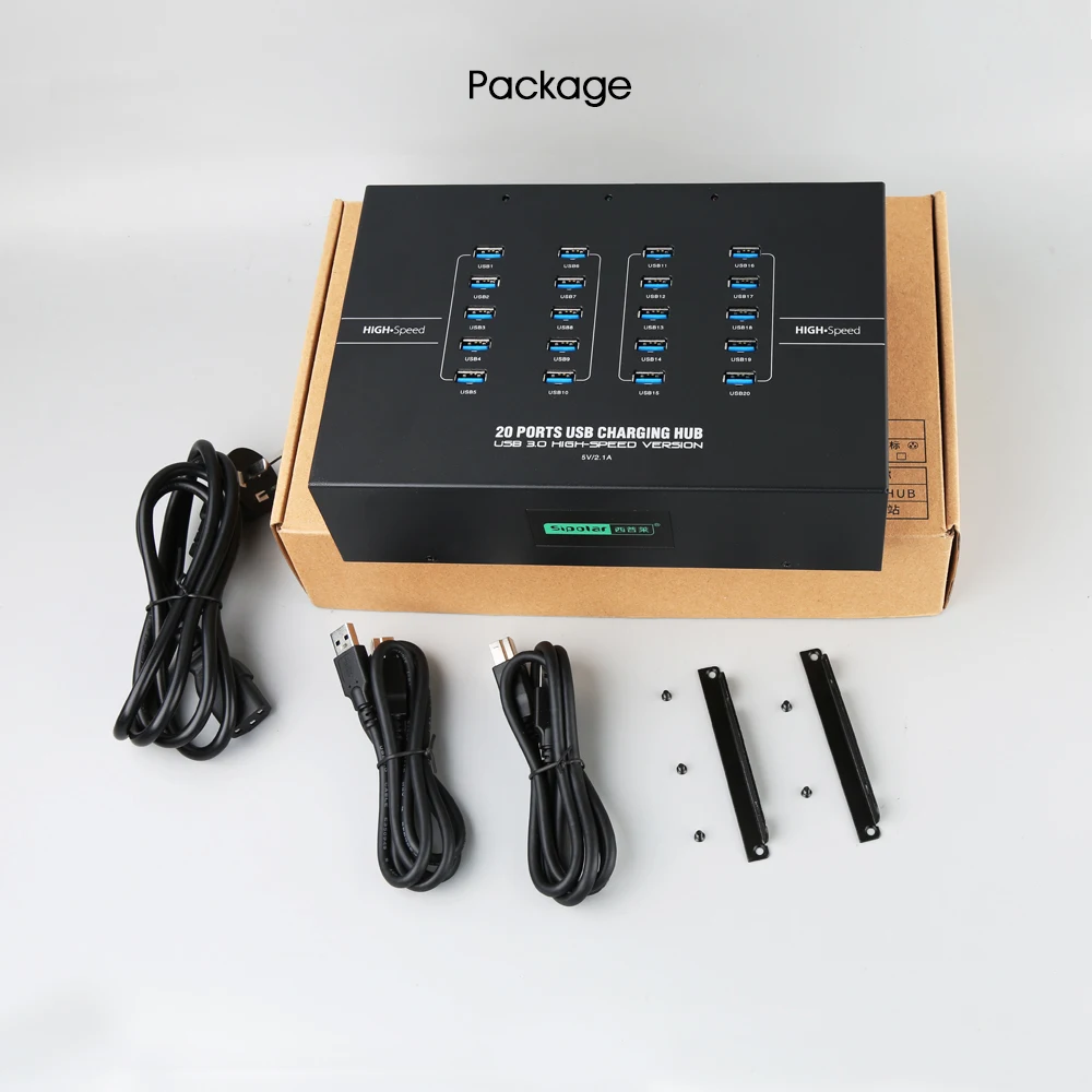 Sipolar 20 портовый USB концентратор 3 0 с передачей данных и зарядным устройством.