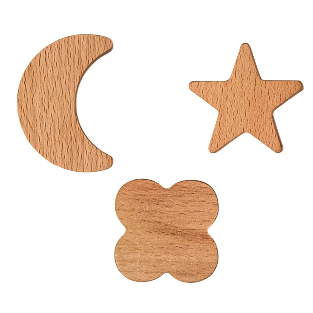 

3pcs Multi-functional Wooden Hooks Wooden Hanging Hooks for Bathroom Bedroom