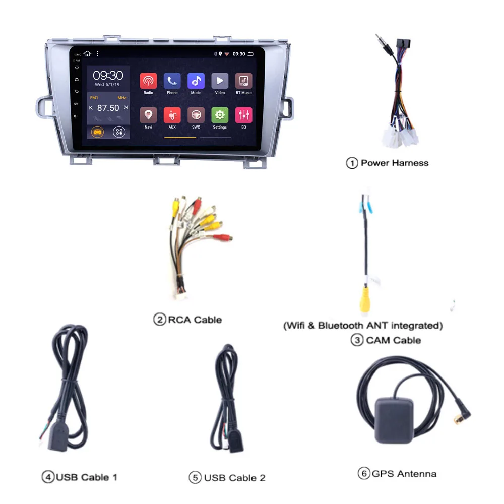 Центральный Мультимедиа для Toyota Prius 2009 2010 213 RAM 2G DVD плеер GPS навигатор 2 din Android