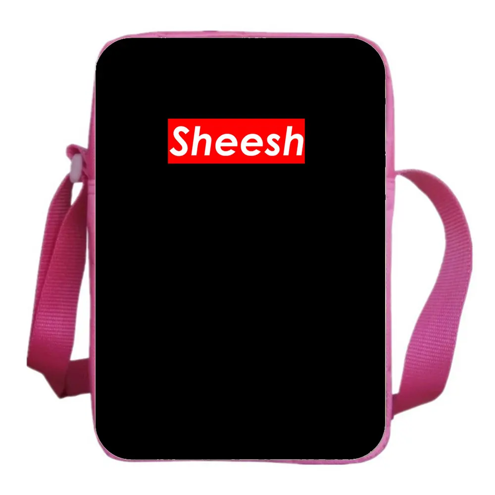 Sheesh Shoulder Bag Students Backpack Teen Messenger Bags Cartoon Sheesh Print Rucksack Boy Girl Crossbody Bookbag Mochila