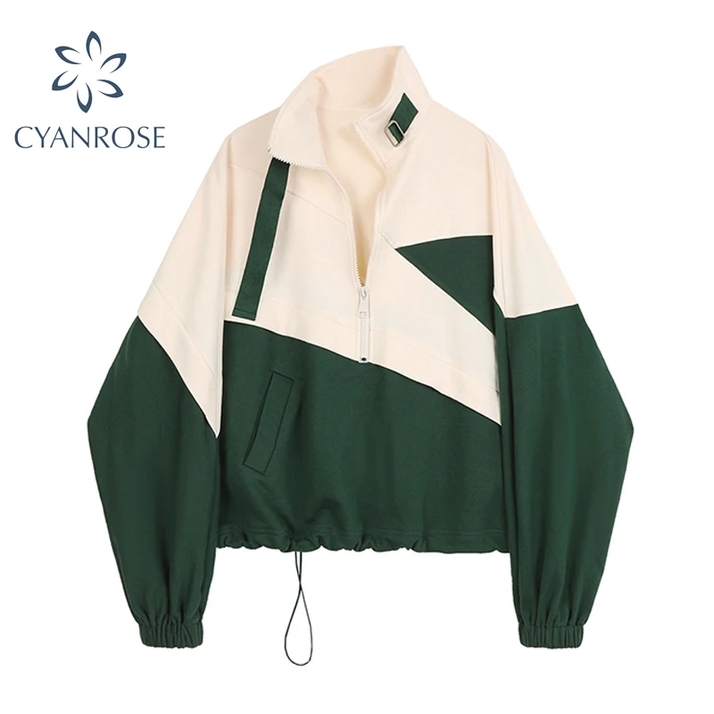 Толстовка женская оверсайз в стиле Харадзюку винтажный Модный свитшот Корейском