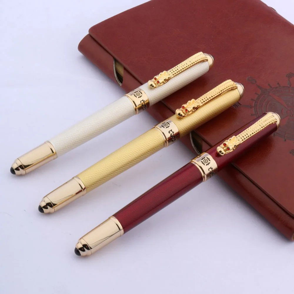 JINHAO 1000 перьевая ручка белый классический стиль иридий дракон подарок золотой