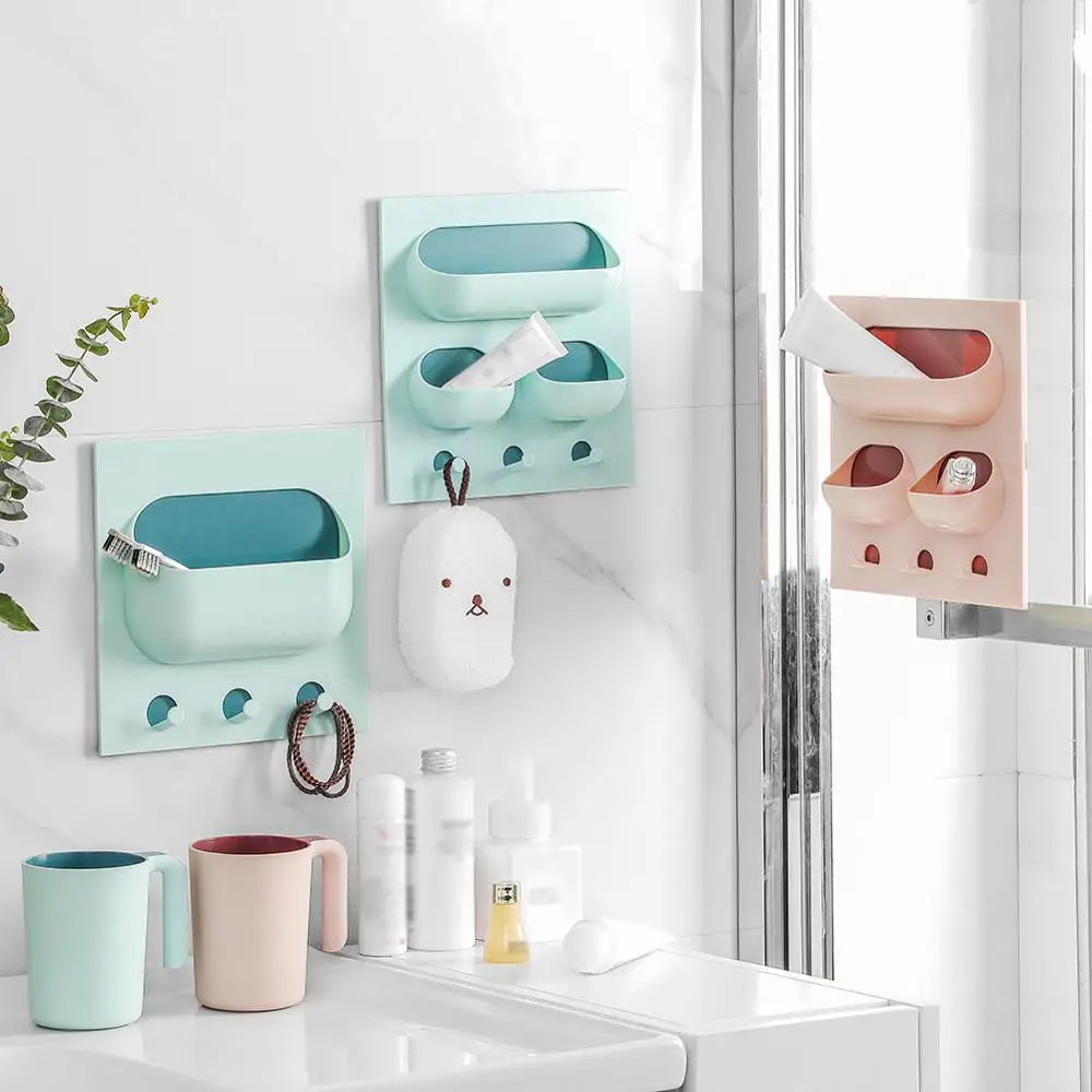 

HHHOME Plastic Self-Adhesive Kitchen Refrigerator Fridge Storage Rack Organizer Cleaning Sponge Vegetable Fruit Home Supplies