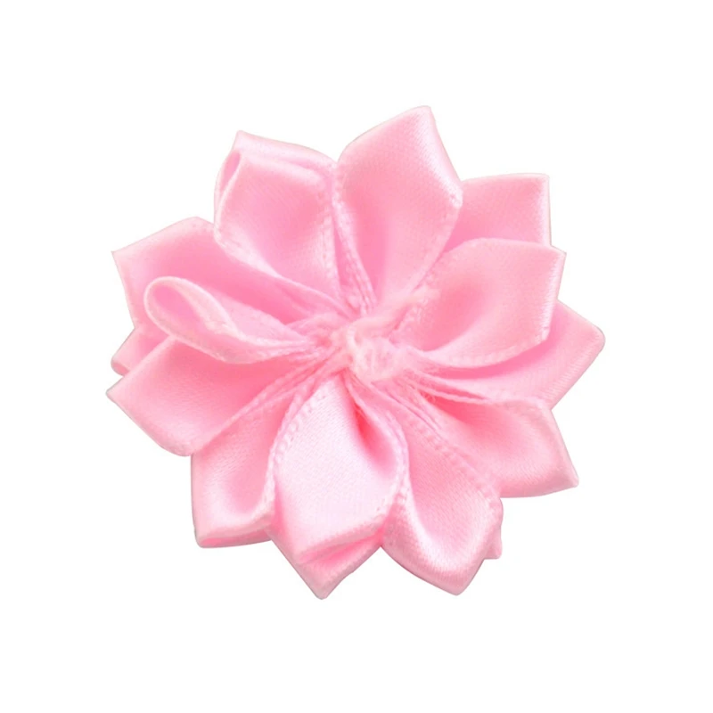 30-10pcs Nishine 1," 10 шт./лот 16 Petaled атлас с розочками лента цветы с жемчужной кнопкой используется для повязка на голову" сделай сам "заколки аксессуары для волос - Цвет: 30-10pcs