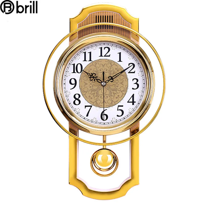 Настенные часы в винтажном стиле с маятником для гостиной домашний декор большие