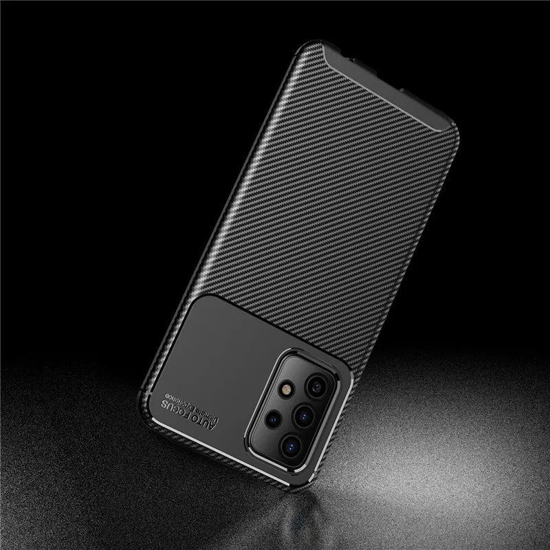 Carbon Fiber Case For Samsung Galaxy A52 Case For Samsung A52 Cover Soft Protective Phone Bumper For Samsung Galaxy A52 Funda
