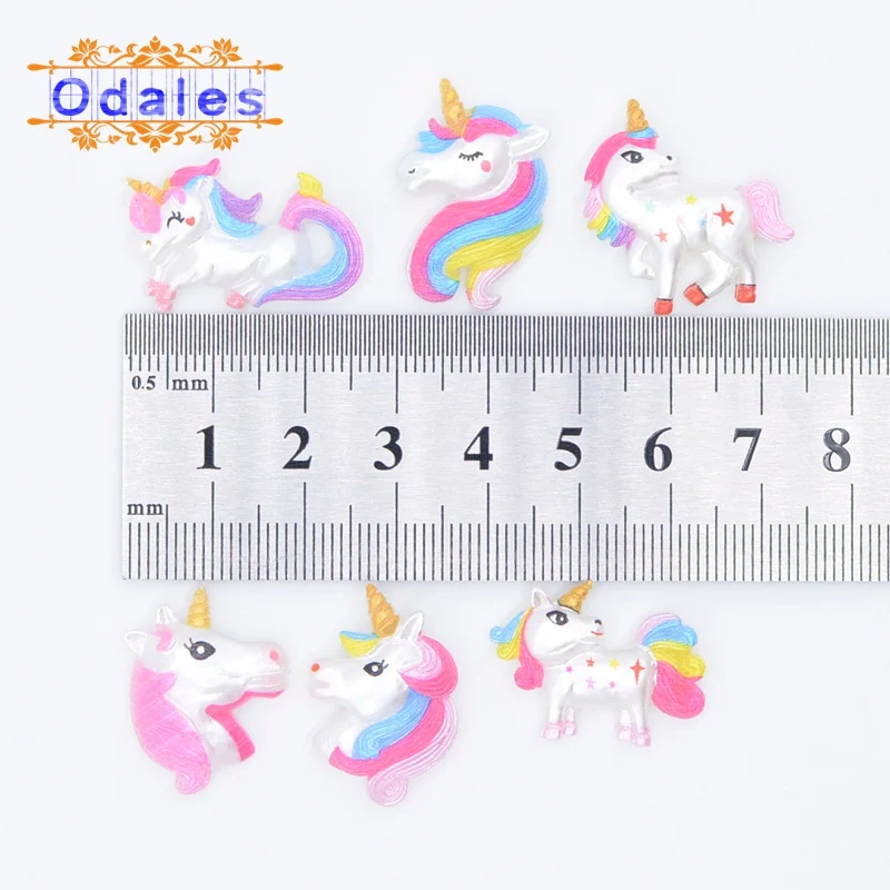30 шт./лот смешанный стиль Радужный Единорог сделай сам поставка Золотого Рога