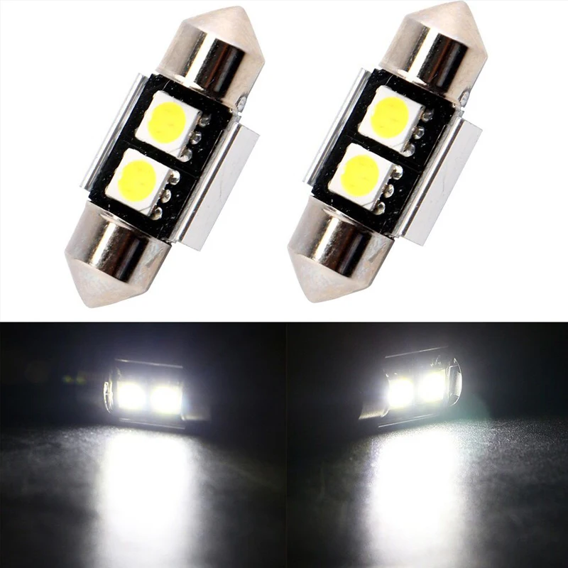 10x31 мм C5W C3W Canbus без ошибок гирлянда 2 светодиодный 5050 SMD номерного знака автомобиля
