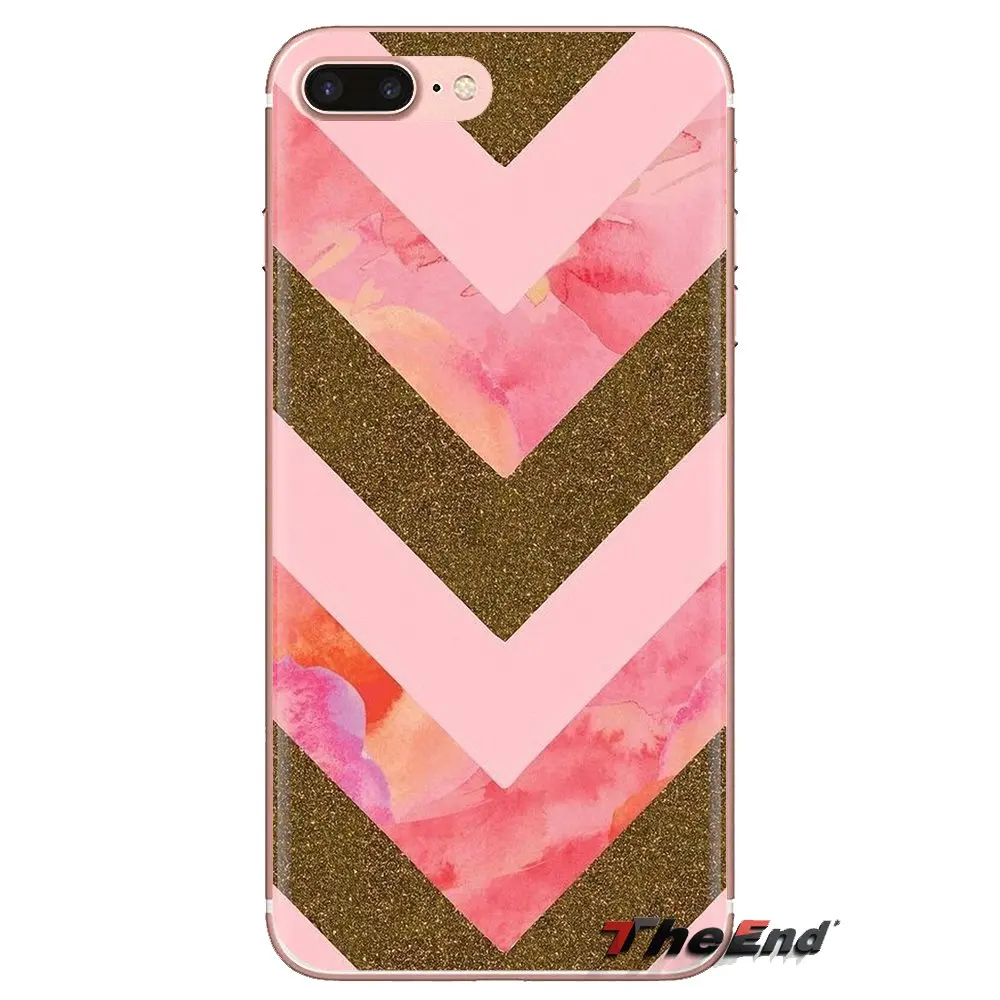 Мягкий корпус Чехол розовое золото блеск мраморные полосы для LG Spirit Motorola Moto X4 E4 E5