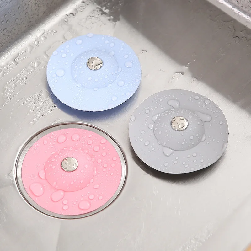 

Sink Drain Stopper Silicone Strainer Shower Bathtub Floor Water Stopper Rubber Kitchen Bathroom Deodorant Plug Hair Pickups Home