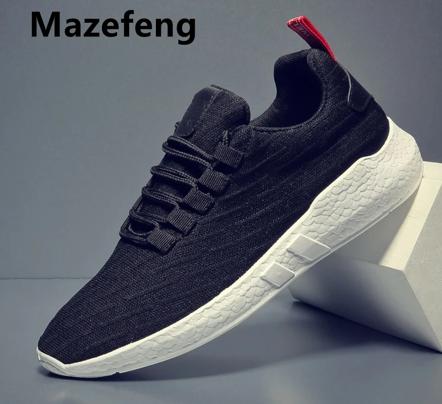 

Mazefeng Spring Walking Shoes Men Sneakers Men Shoes Breathable Shoes for Men Black Mesh Shoes Men Non-Leather Casual Shoes 44