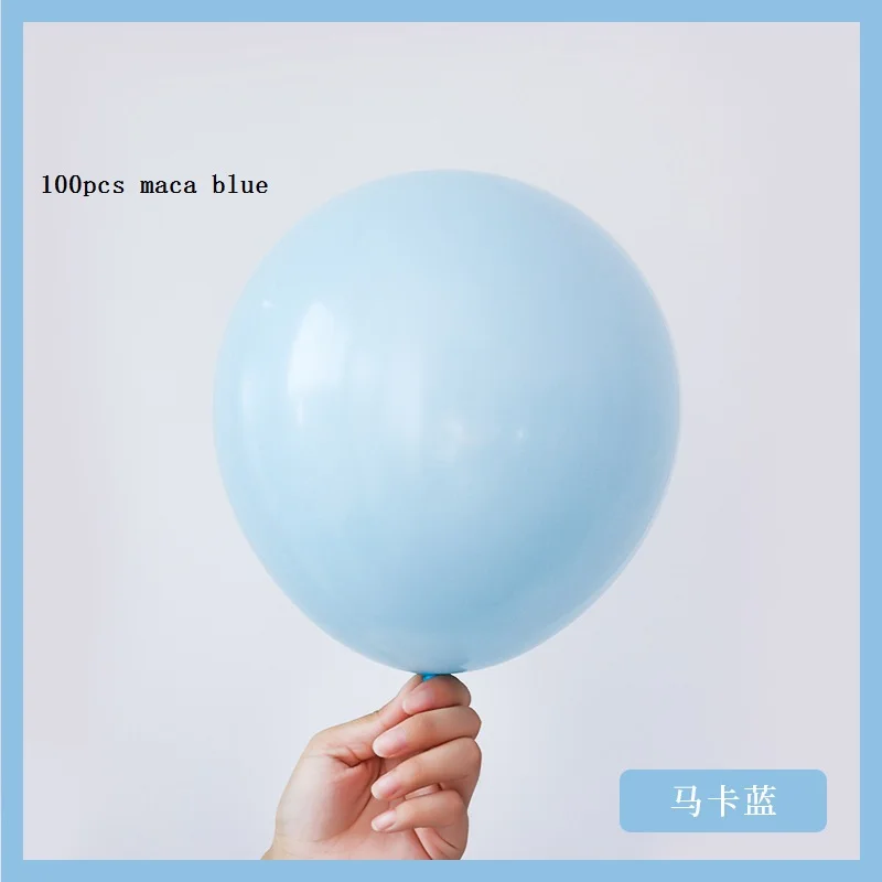 sky blue 100 шт. 10 дюймов латексные шары в виде Макарон Для Вечеринки На День Рождения вечерние украшения для комнаты свадебные шары Свадебные шары для украшения - Цвет: sky blue