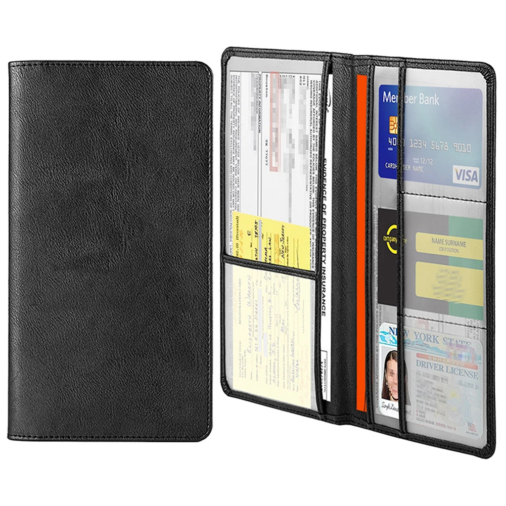 

Auto Driver License Cover PU Leather Credit Cards Car Registration Insurance Car Driving Documents Holder Protective Case
