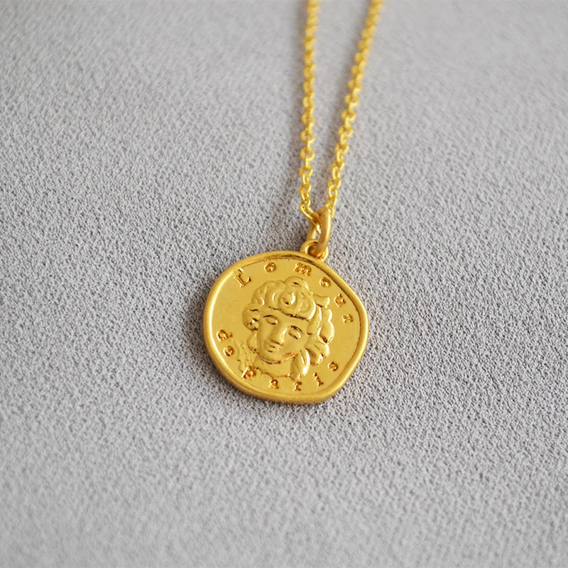 Женские ожерелья-цепочки с подвеской простой стиль винтажная Медная скульптура