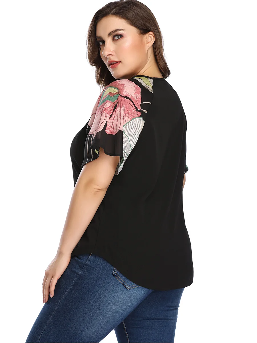 Новое летнее платье размера плюс топы для женщин повседневное свободное