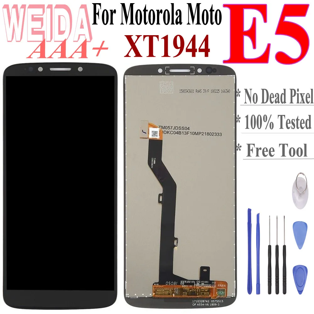 ЖК дисплей 5 7 дюйма для Motorola moto E5 XT1944 сенсорный экран дигитайзер в сборе запасные