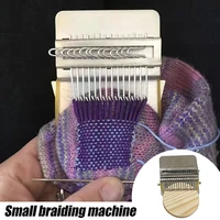 small loom weave tool unique wooden darning machine mini weaving loom for diy handicraft class travel home knitting machine