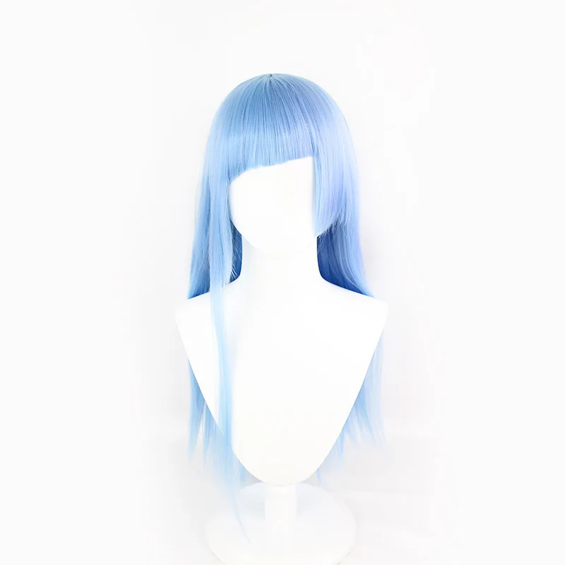 

JUJUTSU KAISEN Miwa Kasumi Cos wig Special blue long straight hair with oblique bangs