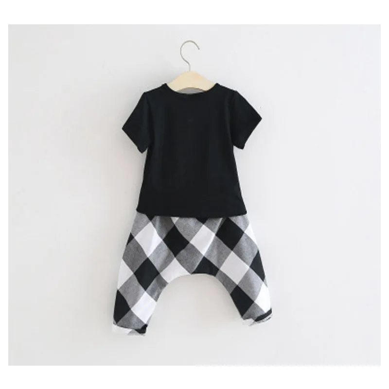 

Photography Kids Clothes Sets 2Pcs Boys Girls England Plaid Short Sleeve + Shorts for Brother Sister Matching Outfits