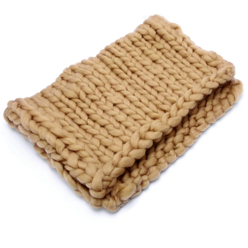 Мягкая вязаная крючком шерстяная корзина теплая накидка для новорожденных