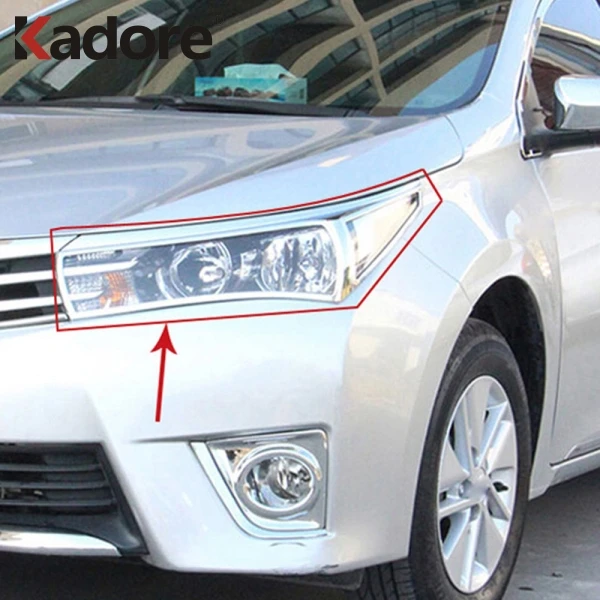 Колпачки для автомобильных фар Toyota Corolla E170 2014 2015 2016 хромированные колпачки