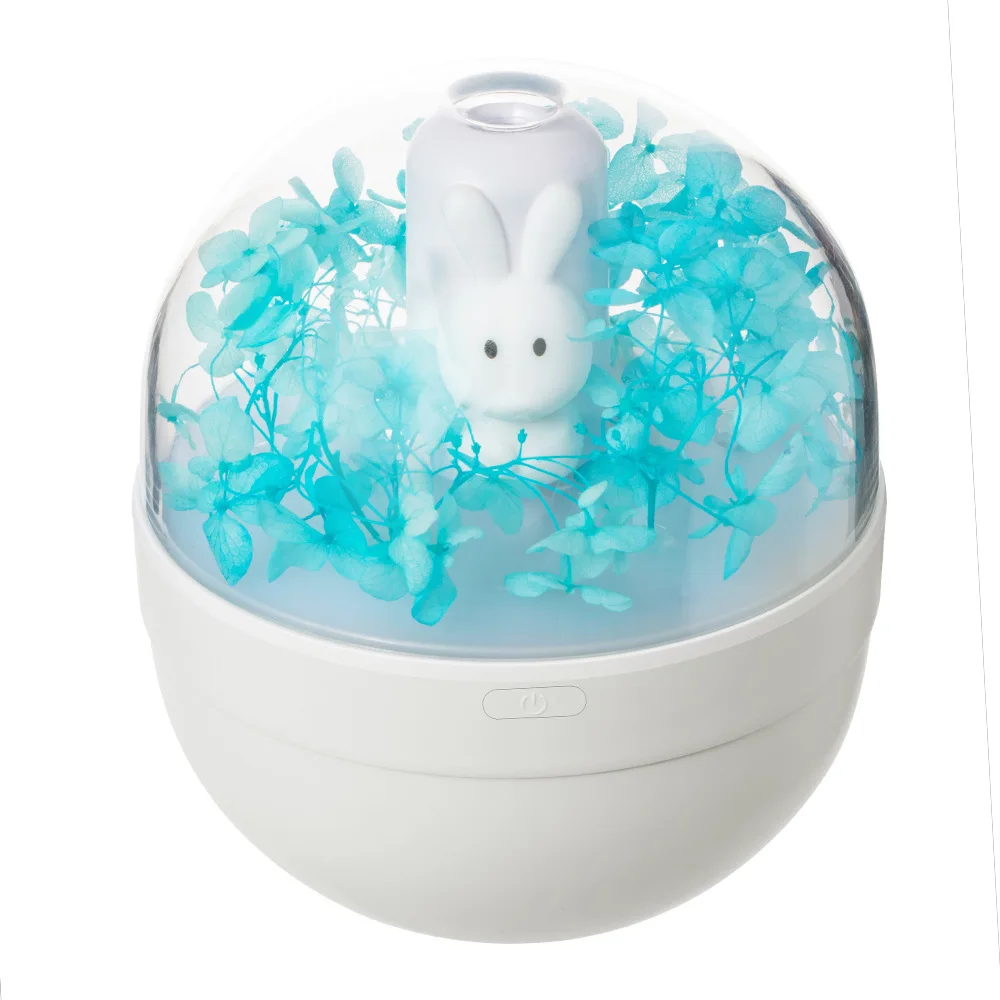 Honey Bunny увлажнитель консервированный свежий цветок украшение дома встроенный аккумулятор беспроводной портативный подарок изготовление на заказ - Color: Blue