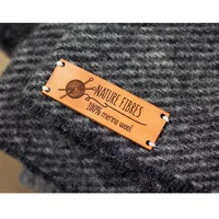 30pcs leather labels personalized for knitting garment sewing tags for handmade items custom brand logo clothing crochet label