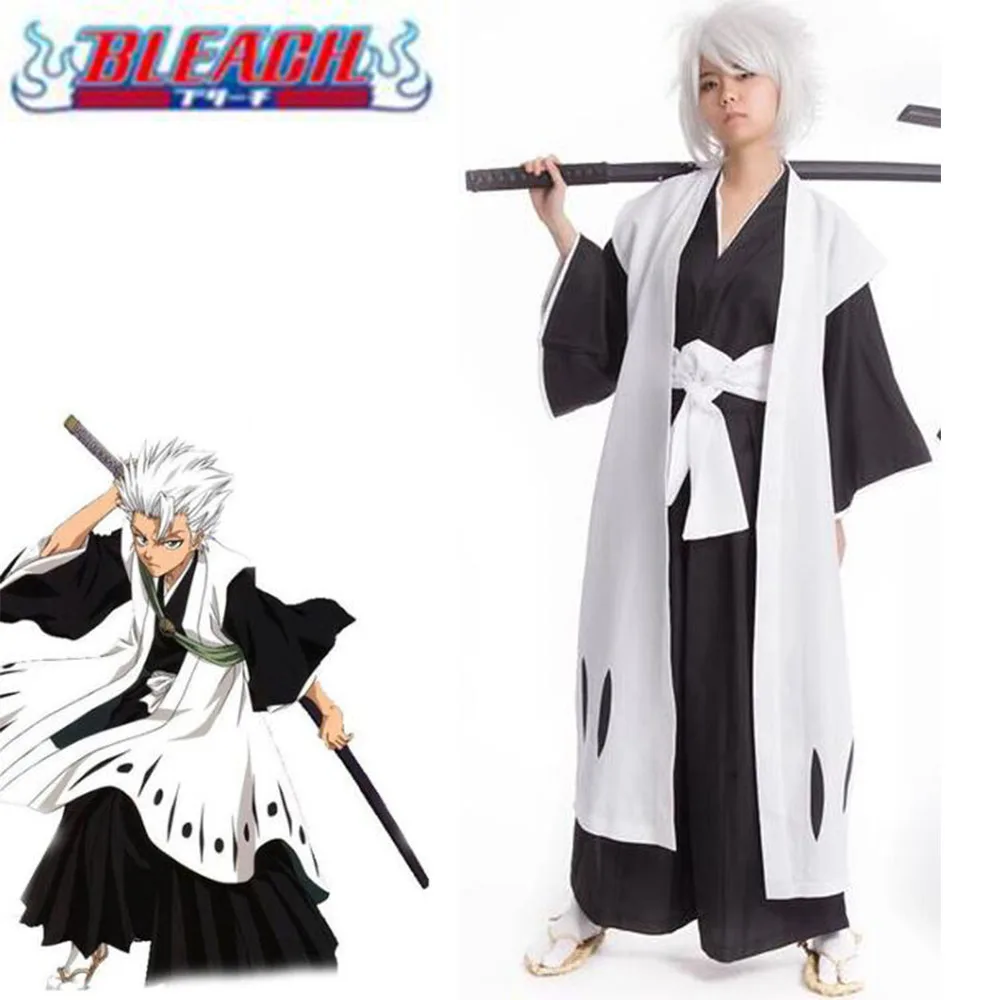 Аниме Блич Kyouraku Shunsui Kenpachi Zaraki косплей костюм белый плащ капитан Плащ Хэллоуин для
